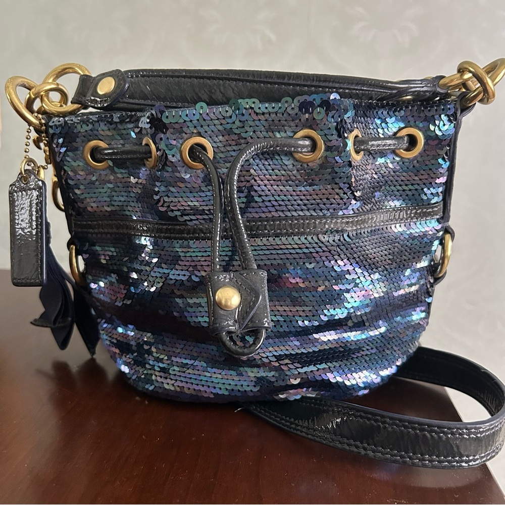 Couture Coach Sequin Blue Bag